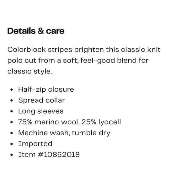 Penguin white and blue Colorblock Half Zip Polo Size L - Picture 6 of 8